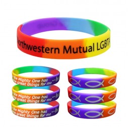 1/2" Segmented Rainbow Bracelet