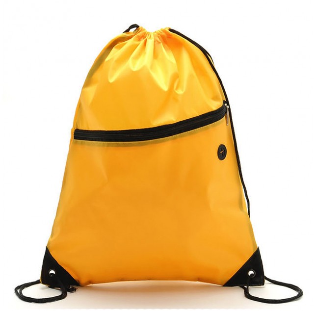 Drawstring Bag With Zipper Pocket