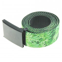 Fabric Waist Belt With Metal Buckle