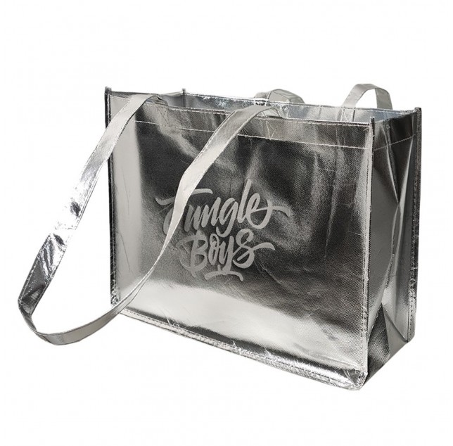 Metallic Silver Tote Bag